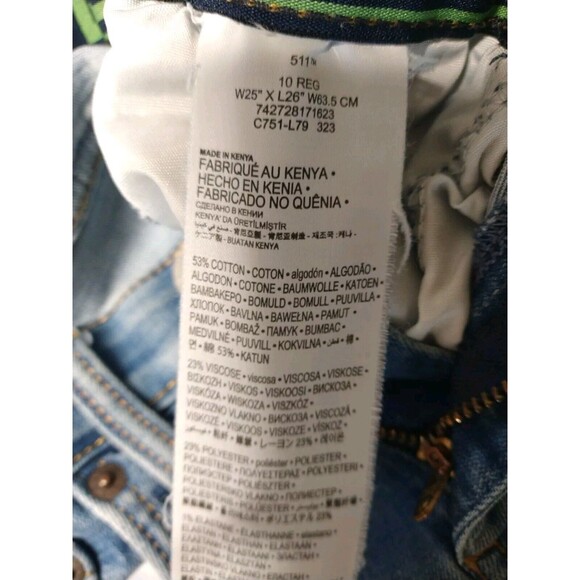 Levi's 511 Regular Slim 10 Reg 25W 26L - Picture 9 of 12